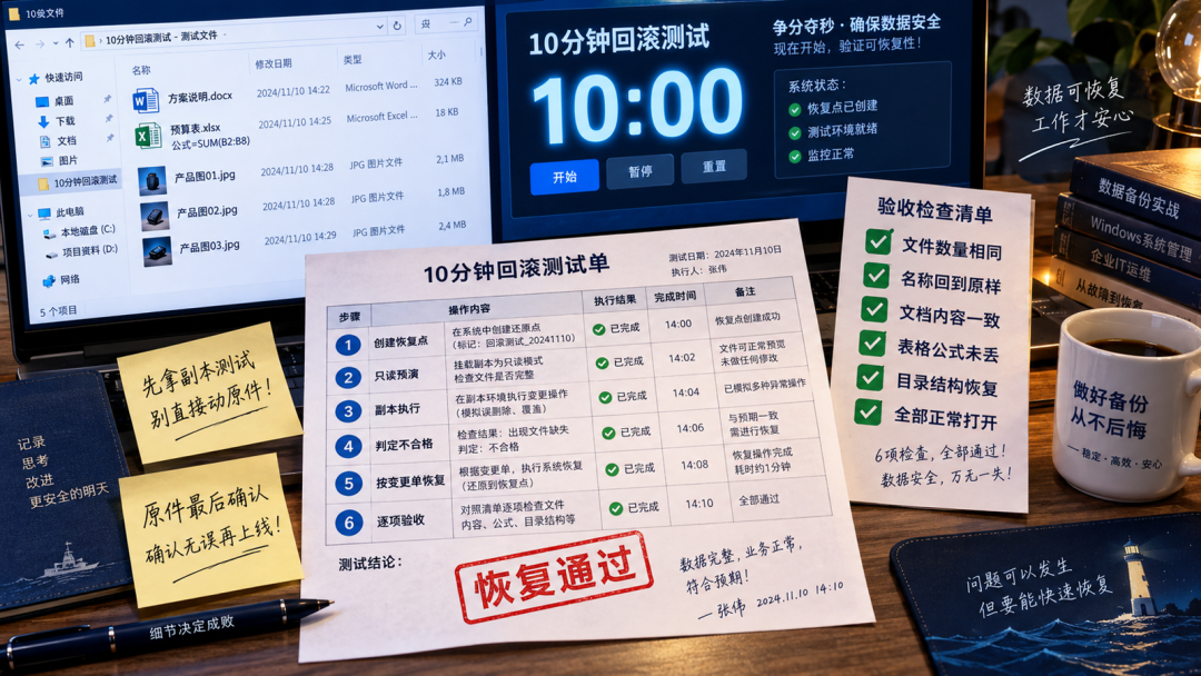 文档表格和图片完成10分钟回滚测试