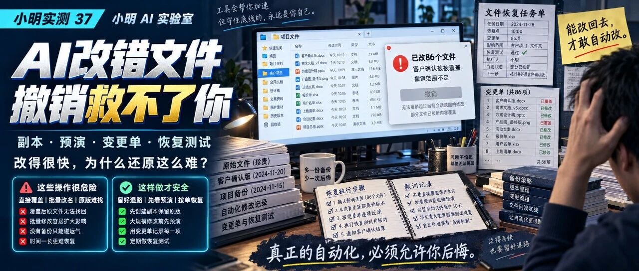 AI改错文件时，为什么“撤销”经常救不了你？